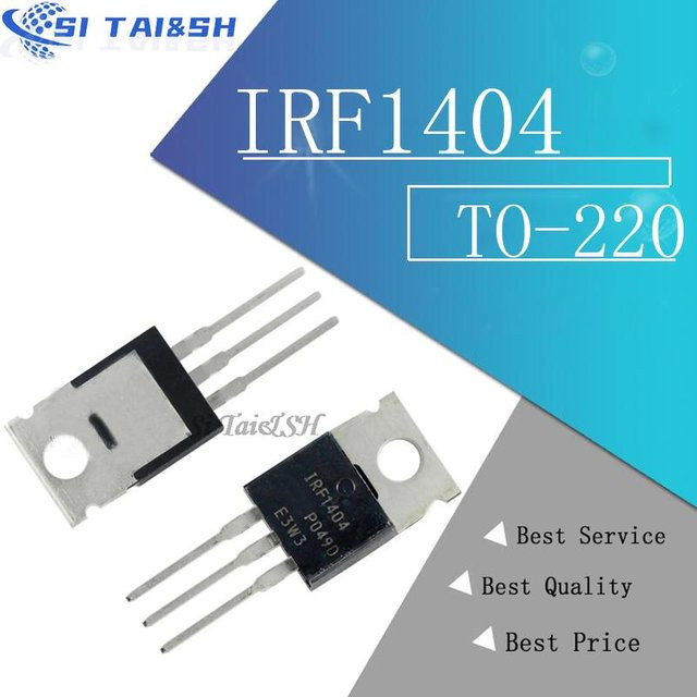 10er Set Transistoren Si Tai&SH in Schwarz, verschiedene Modelle wie IRF1404, IRF1405, IRF1407, IRF2807, IRF3710, LM317T und IRF3205 im TO-220 Gehäuse - Bild 1