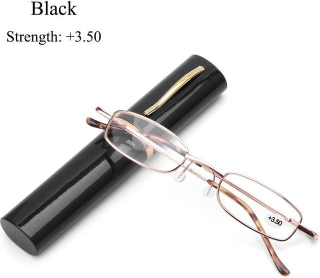 Xieipeng35 Lesebrille, Metall, Vollrand, rechteckig, Unisex, schwarz - Bild 1