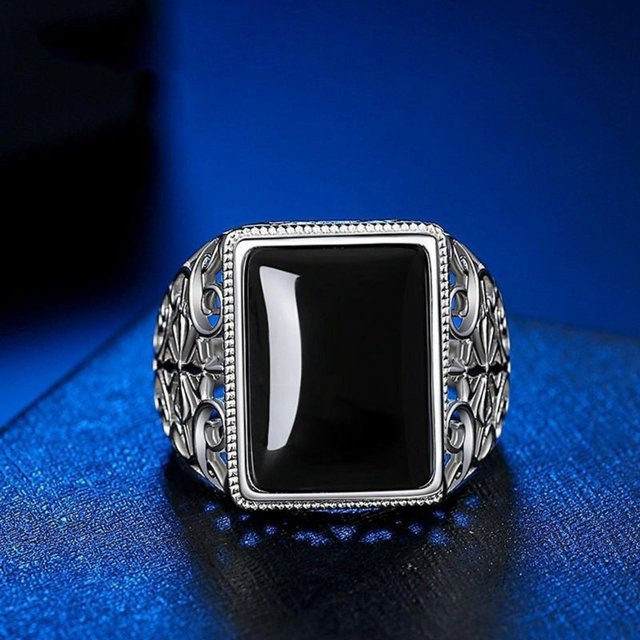 Winnerer Neptune Ring, Kunststoff, Silber, Herren, Offen - Bild 1