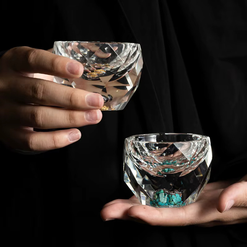 YWDL Kristall-Likörgläser Diamantgeschliffen Transparent mit 15 ml und 50 ml Füllmenge - Bild 4