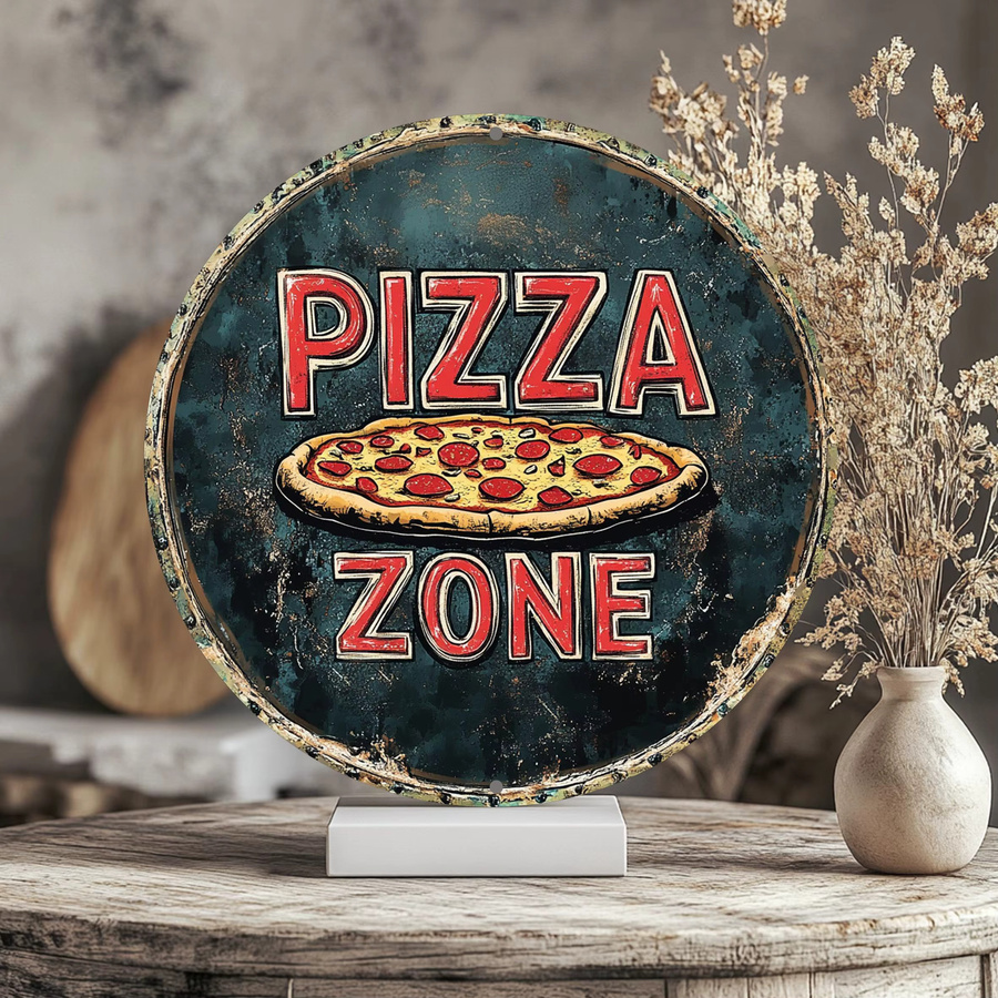 Rundes Aluminiumschild Potdemiel im Vintage-Stil für Wandkunst in Küche und Bar, Durchmesser: 20 cm, Mehrfarbig - Bild 4