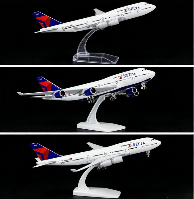 ZOCO Delta 747 Flugzeugmodellbausatz, Metall, ab 14 Jahre - Bild 1