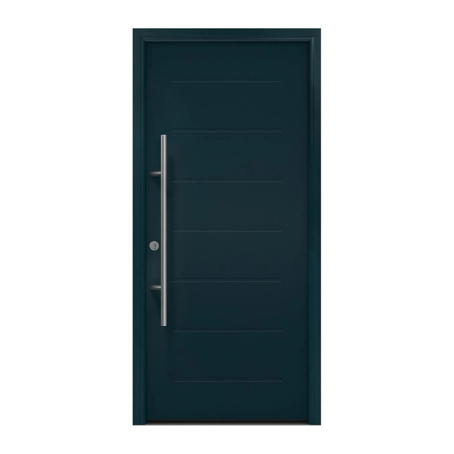 EcoStar Haustür Isopro Secur IPS 015 Anthrazitgrau B: 110 cm, H: 210 cm, DIN Links - Bild 2