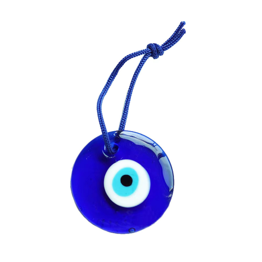 Lucky Eye Glas Anhänger Blau Türkischer Böser Blick Wandbehang mit Seil Kette zur Dekoration für Zuhause und Auto - Bild 2