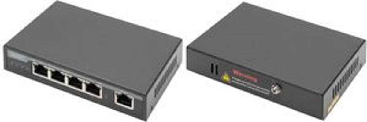 Digitus DN-95128-1 4-Port Gigabit PoE Extender 4PPoE Repeater in Schwarz - Bild 2