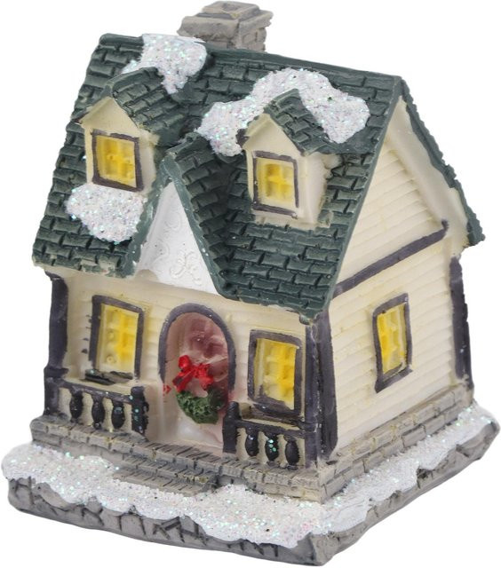 TOMTOP JMS Weihnachtsdorf LED-Licht in Beige als beleuchtetes Weihnachts-Deko-Haus für den Tisch - Bild 1