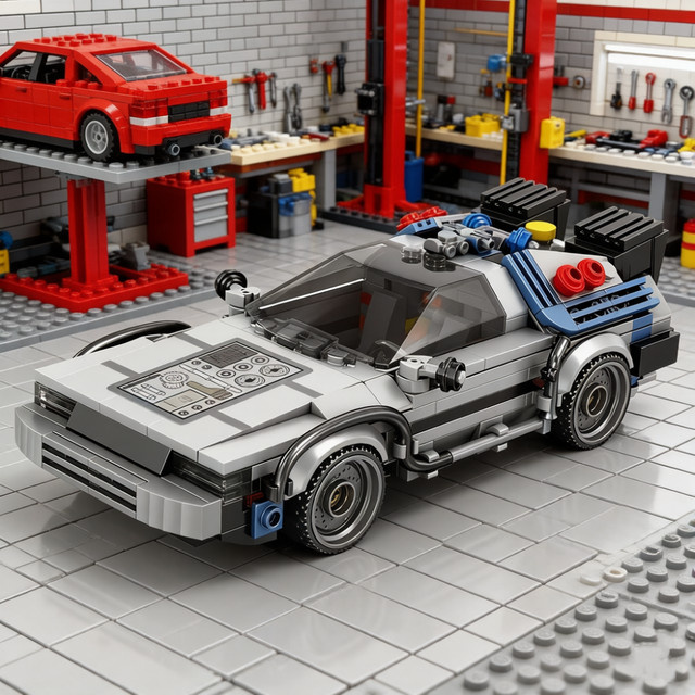 HUATEC Zurück in die Zukunft Rennwagen, Baukasten, 405 Teile - Bild 1