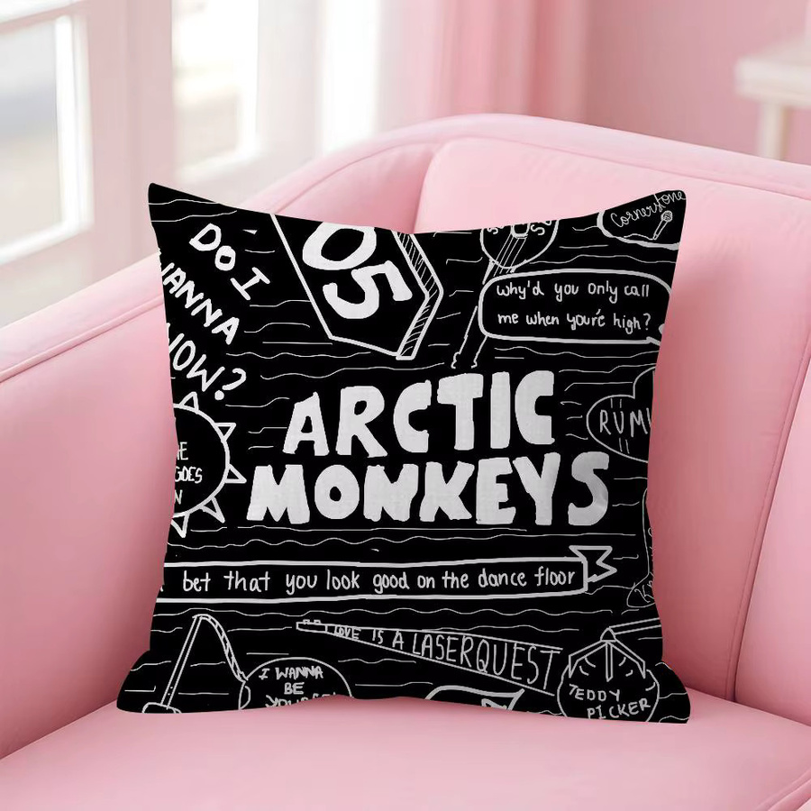 A-Arctic Rock Monkeys Band Kissenbezug in Schwarz, quadratisch, Breite: 30 cm, Höhe: 30 cm - Bild 5