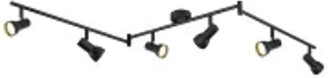 NETTLIFE Deckenleuchte aus Metall in Schwarz, moderne LED-Pendelleuchte mit GU10 Fassung, verstellbar, Breite: 150 cm - Bild 1