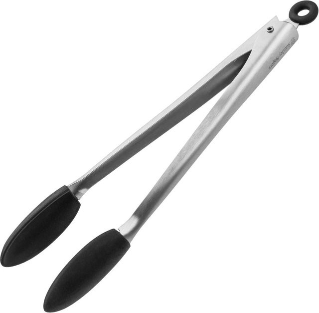 Stanley Rogers Küchenzange aus Edelstahl und Silikon in Silber, Länge: 34 cm - Bild 1