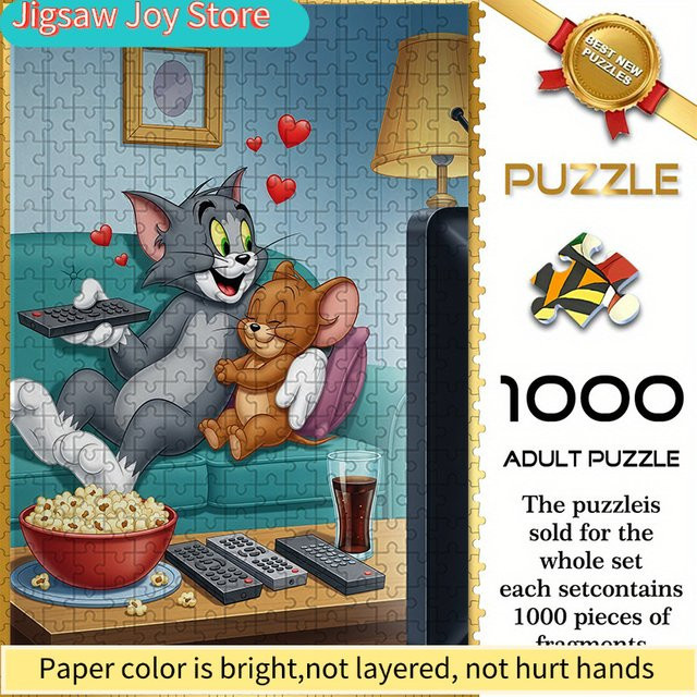 Warner Bros. Tom und Jerry Puzzle, bunt - Bild 1