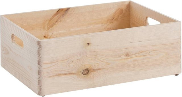 Zeller Allzweckkiste aus Kiefer Holz in Natur Braun B/H/L: 40 x 15 x 30 cm - Bild 1