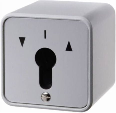 Hager Jalousie-Schlüsselschalter WDE4462 Aufputzschalter IP44 Weiß - Bild 1