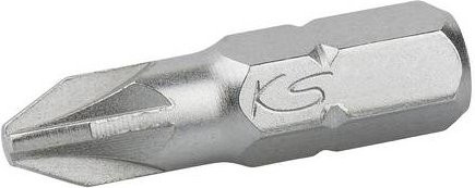 KS Tools Kreuzschlitz-Bit PZ1 aus Stahl, Antrieb: 1/4 Zoll (6,3 mm), Farbe: Silber - Bild 1
