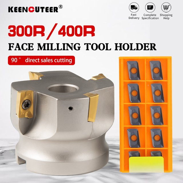 KEENCUTEER Hartmetall-Wendeschneidplatten APMT1604PDER für Winkelfräser und Stirnfräser 90 Grad in Silber - Bild 1
