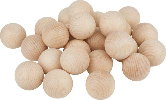 VBS Holzkugeln aus Buchenholz in Beige, 25 Stück, Durchmesser: 5 cm - Bild 1