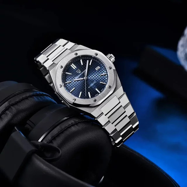 Pagani Design Automatik Armbanduhr, Edelstahl, Saphirglas, Schwarz, Herren - Bild 1