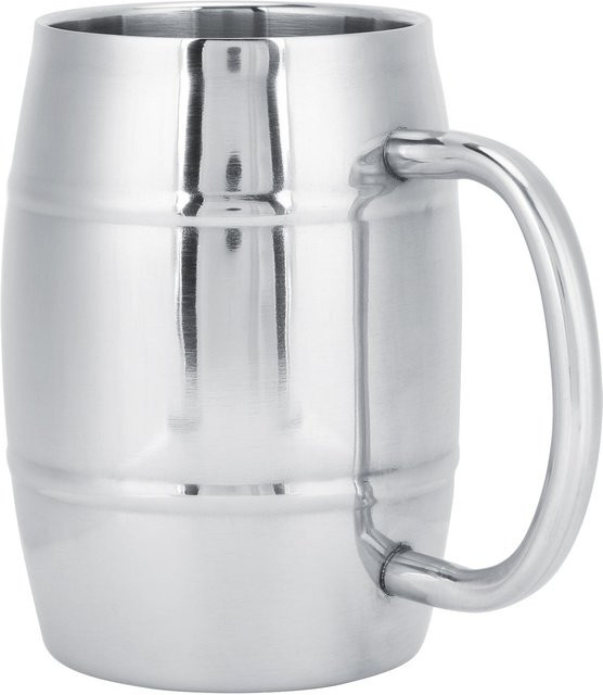 Bierkrug aus doppelschichtigem 304 Edelstahl von mfySpace in Weiß, 500 ml - Bild 1