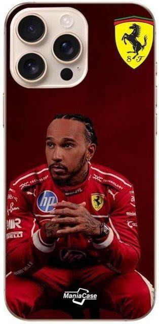 iPhone 16 Pro Max Hülle Hamilton Scuderia Ferrari in Rot - Bild 1