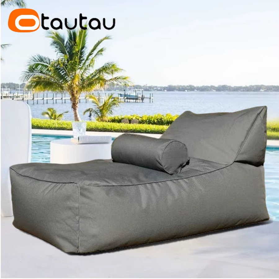 OTAUTAU Outdoor Oxford Sitzsack Liegebezug SF482 aus Polyester in Beige oder Grau - Bild 4