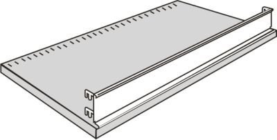 SSI Schäfer Vorsatzleiste für Regalsystem R 3000/4000, Grau, B: 99,5 cm, H: 4 cm - Bild 1