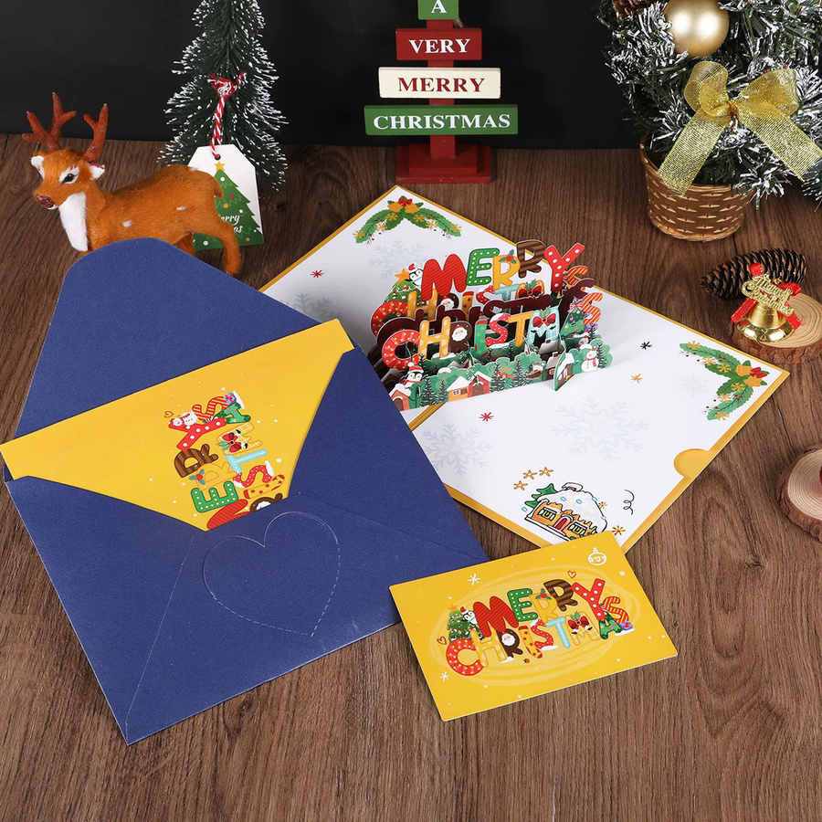 Weihnachtsgrußkarte aus Papier für Familie, Freunde und Unternehmen - Bild 3
