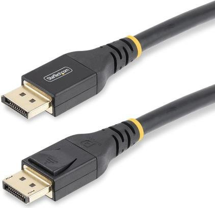 StarTech.com Aktives DisplayPort 1.4 Kabel in Schwarz, 15 m, VESA-zertifiziert, unterstützt 8K 60Hz und 4K 120Hz, DP-M auf DP-M - Bild 1