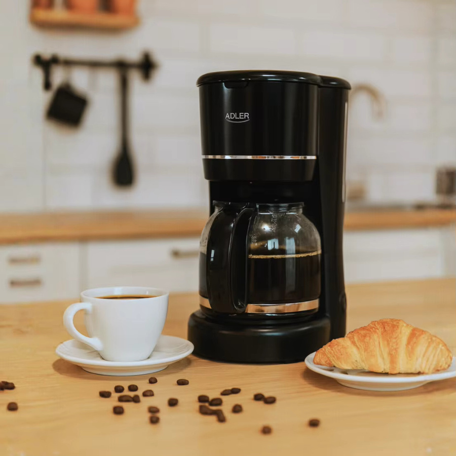 Adler Kaffeemaschine mit Überlaufschutz und automatischer Abschaltung, Schwarz, 1,5 l - Bild 2
