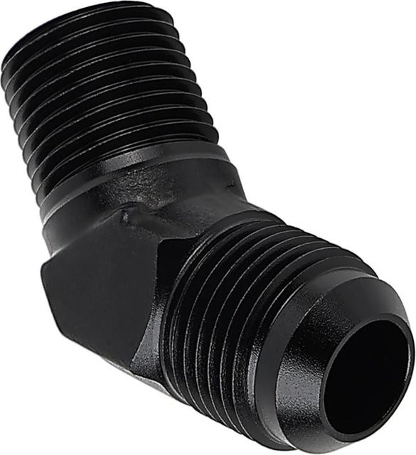 TOMTOP JMS 10AN Männlich Flare zu 12 Zoll NPT Rohr 45 Grad Fitting Adapter aus Aluminiumlegierung in Schwarz - Bild 1