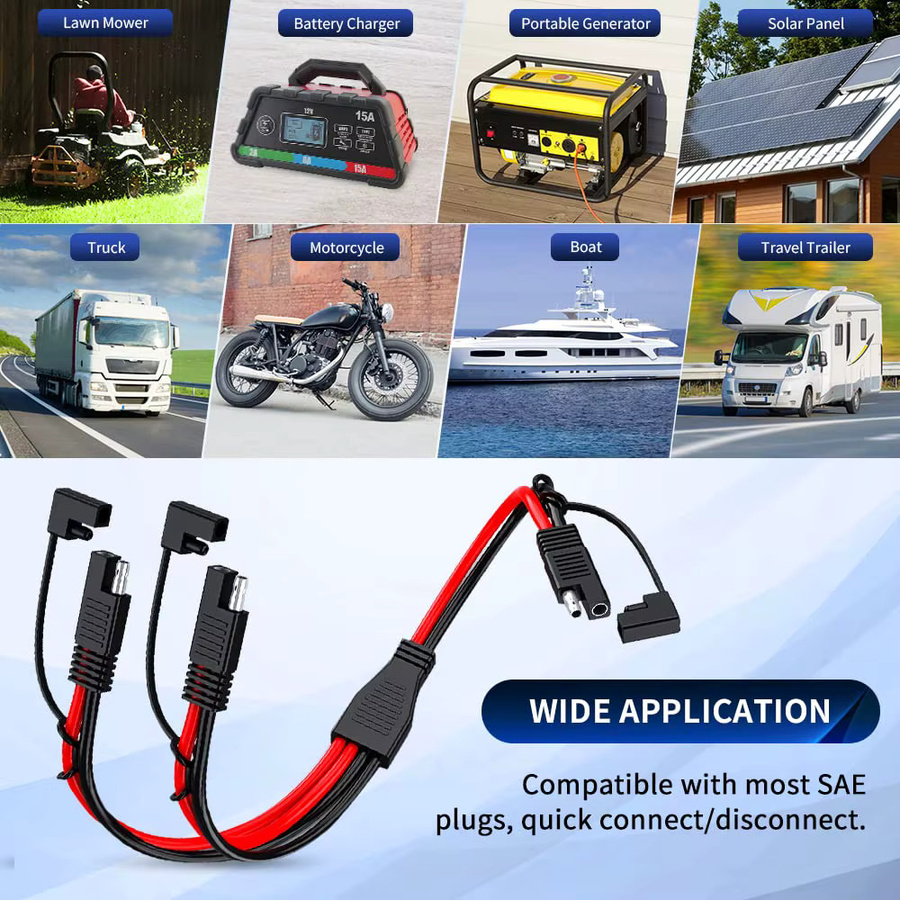 Anchtek 10AWG SAE auf SAE Verlängerungskabel Automotive Adapterkabel für Solarpanel und Batterieladegerät - Bild 5