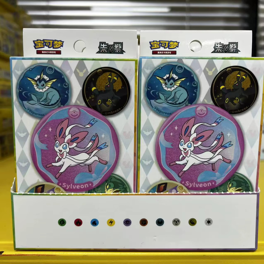 Pokémon Scarlet Violet Terastal Gathering Eeveelutions Abzeichen-Set, Sammelkartenspiel - Bild 3
