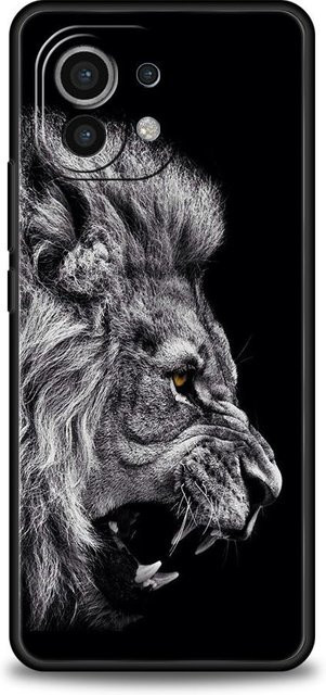 Silikon Handyhülle mit Löwen-Wildtier-Design für Xiaomi 14 13T 12T Pro 12 13 11 Ultra Mi Note 10 Lite 10T 5G 11X Pro 11T 11i 9T in Schwarz - Bild 1