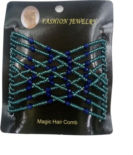 Haarstyling Double Slide Stretchy Clip, blau, Damen, 8,5 x 7,5 cm - Bild 1