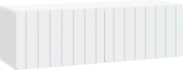 vidaXL Wandmontierter TV-Schrank in Weiß aus Holzwerkstoff, B/T/H: 98 x 31 x 30 cm - Bild 1