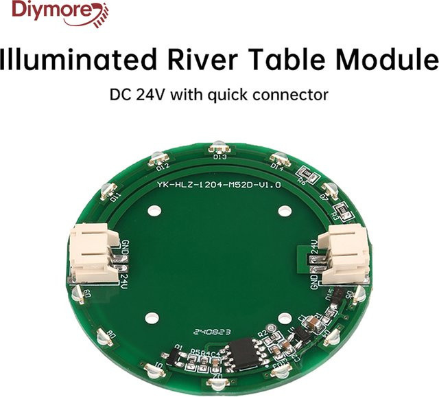 diymore Smart River Touch Tisch Sensor LED Licht Modul mit RGB-Spule, DC 24V, Grün - Bild 1