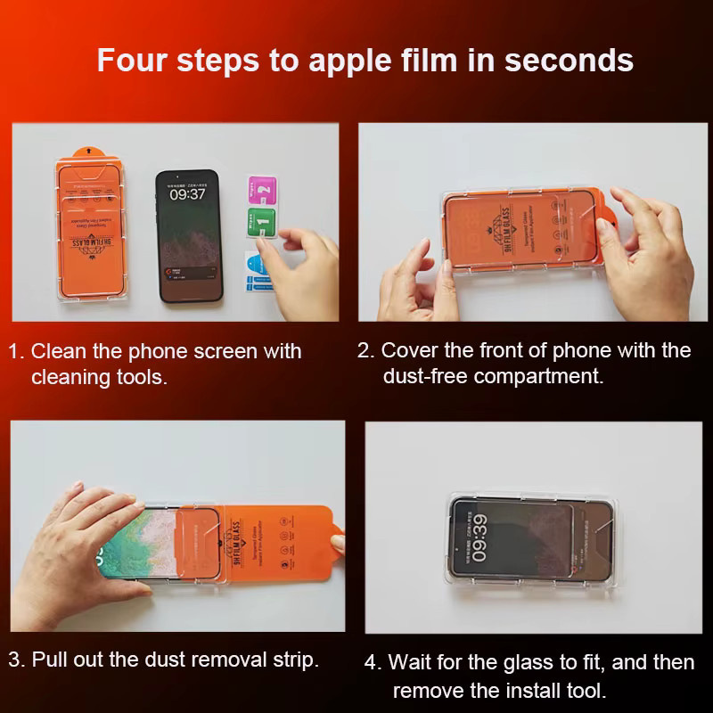 2 Stück HD gehärtetes Glas Displayschutzfolie für Apple iPhone 14 15 Pro Max 15/14 Plus in Transparent - Bild 3
