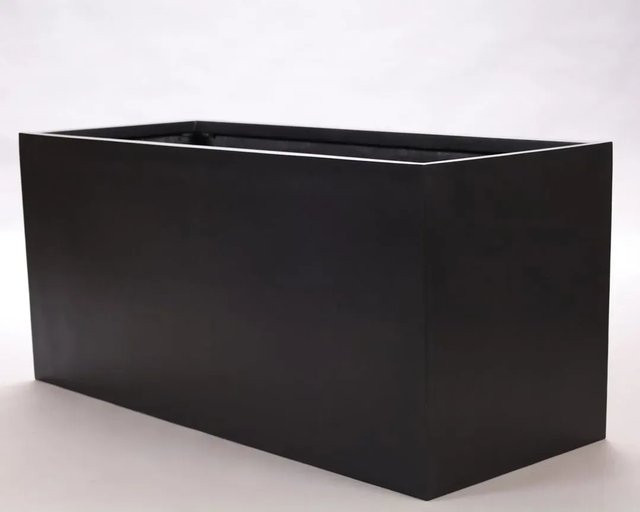 Elegant Einrichten Pflanzkübel aus Fiberglas rechteckig, Farbe: Schwarz-Matt, B/T/H: 150 x 62 x 70 cm - Bild 1