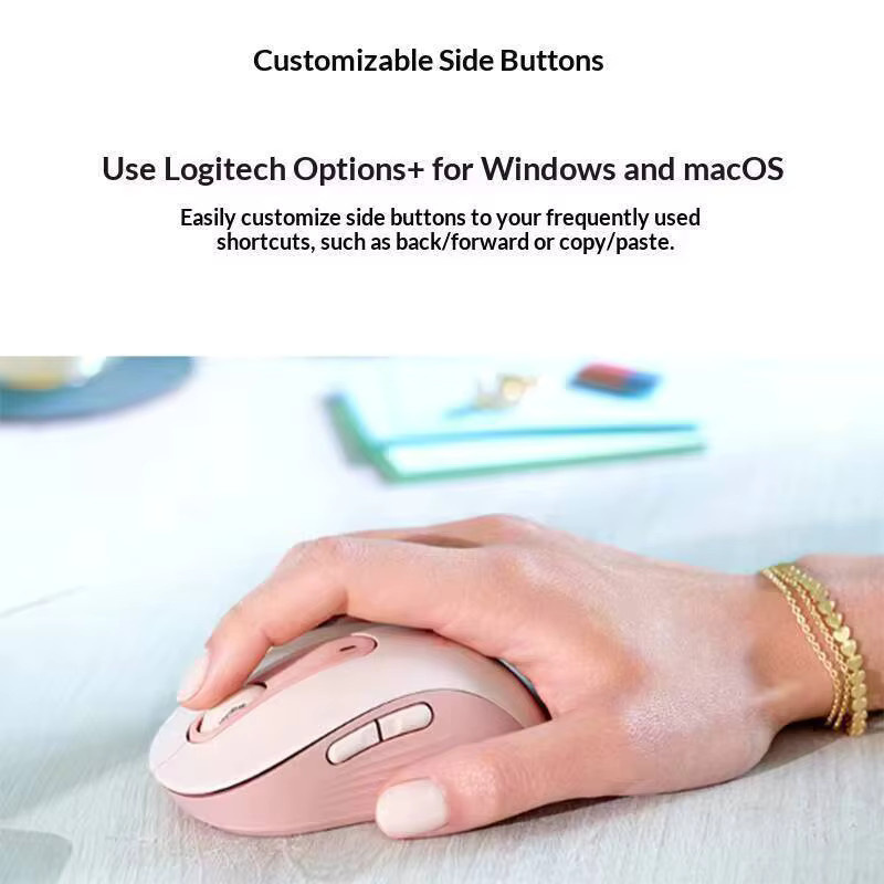 Logitech Signature M650/M650L kabellose Maus in Weiß mit 4000 DPI und 5 programmierbaren Tasten - Bild 3