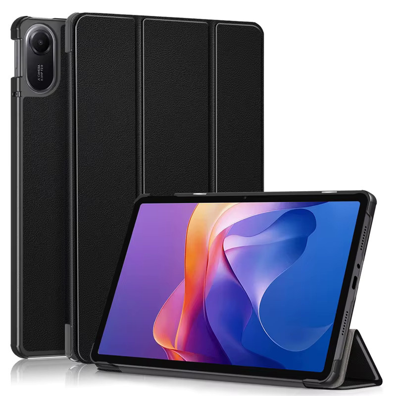 Xiaomi Redmi Pad 2 Hülle 11 Zoll Trifold Magnetische Smart Cover aus PU Leder in Schwarz - Bild 2