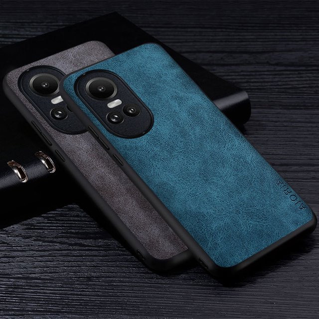 Kratzfeste PU-Ledertasche für Oppo Reno 10 Pro, Reno10 Pro 5G und Reno 10 Pro Plus in Grau - Bild 1