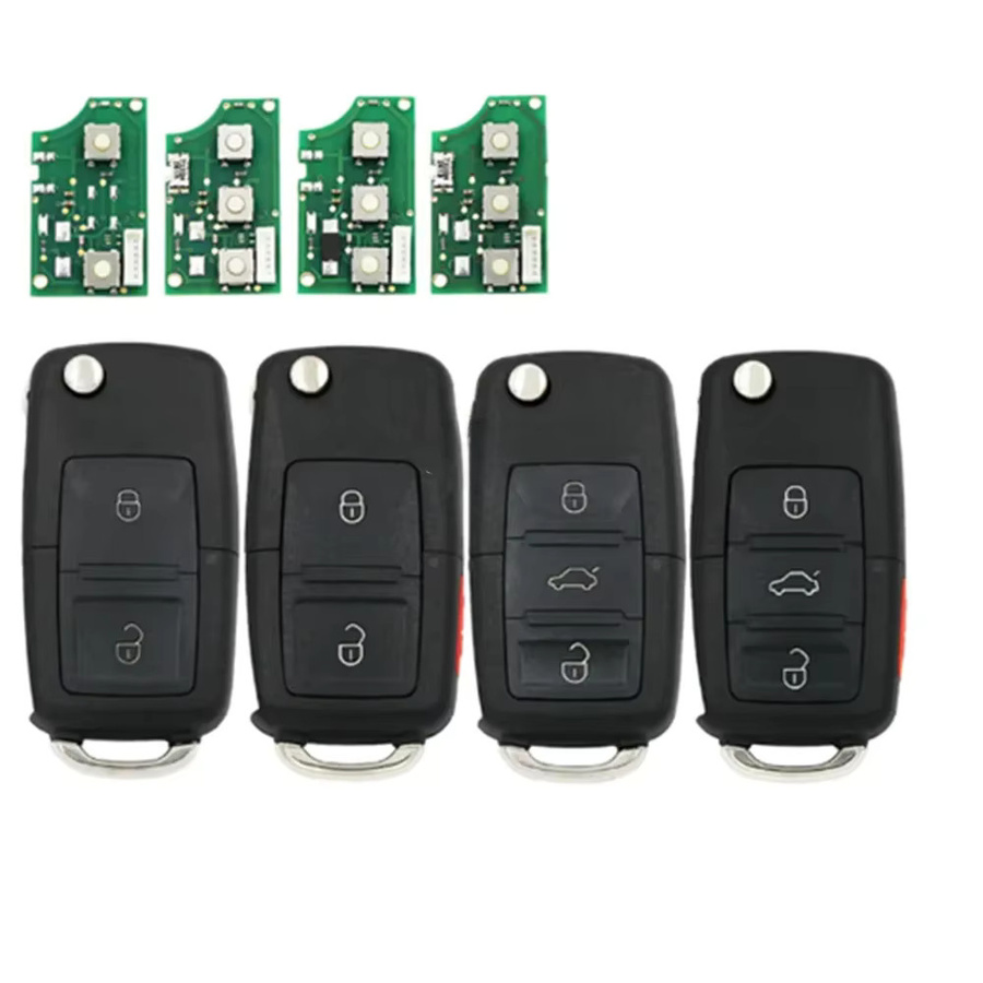 Wilongda Auto Funkschlüssel Set für VW mit B01-2, B01-3 und Universal Fernbedienung, Schwarz - Bild 4