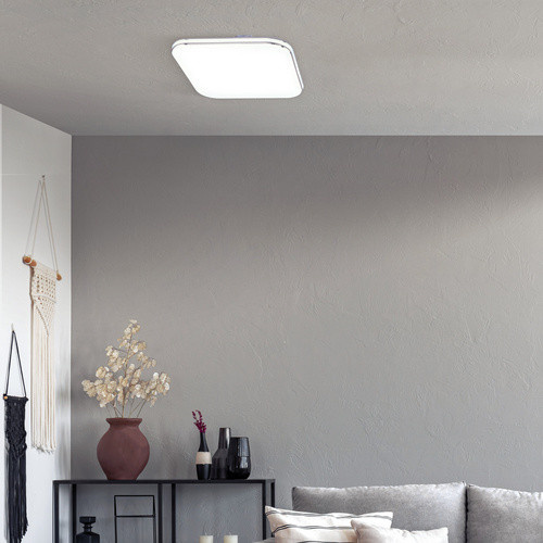 Fischer & Honsel LED-Deckenleuchte Porto Weiß, quadratisch aus Acryl, dimmbar, B/T: 29,5 x 29,5 cm - Bild 3