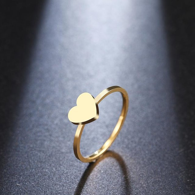 DOTIFI Ring, Edelstahl, Gold, Damen, Pfirsichherzen - Bild 1