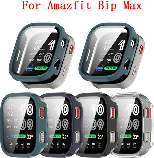 SAMUTAX Displayschutzfolie und Hülle für Amazfit Bip Max, Schwarz, Unisex - Bild 1
