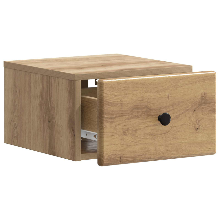 vidaXL Wandmontierter Nachttisch in Artisan-Eiche, Braun, B/T/H: 34,5 x 33 x 20 cm - Bild 2