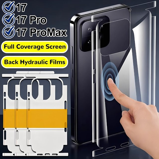Hydrogel Schutzfolie für Xiaomi 17 Pro Max und Xiaomi 17, Transparent, Vollständige Abdeckung für Rückseite und Display - Bild 1