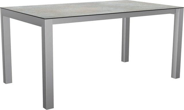 Stern Ausziehtisch Classic mit Edelstahl Tischplatte Silverstar Quartz in Silver - Bild 1