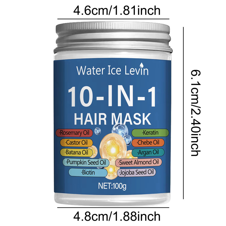 Water Ice Levin 10-in-1 Haarmaske mit Keratin, Unisex - Bild 5
