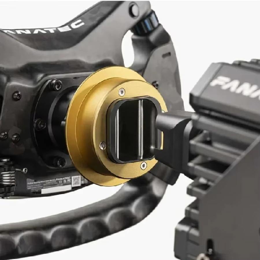 Fanatec QR2 Pro Wheel-Side Schnellverschluss für Lenkräder aus Aluminiumlegierung in Schwarz und Gold - Bild 2