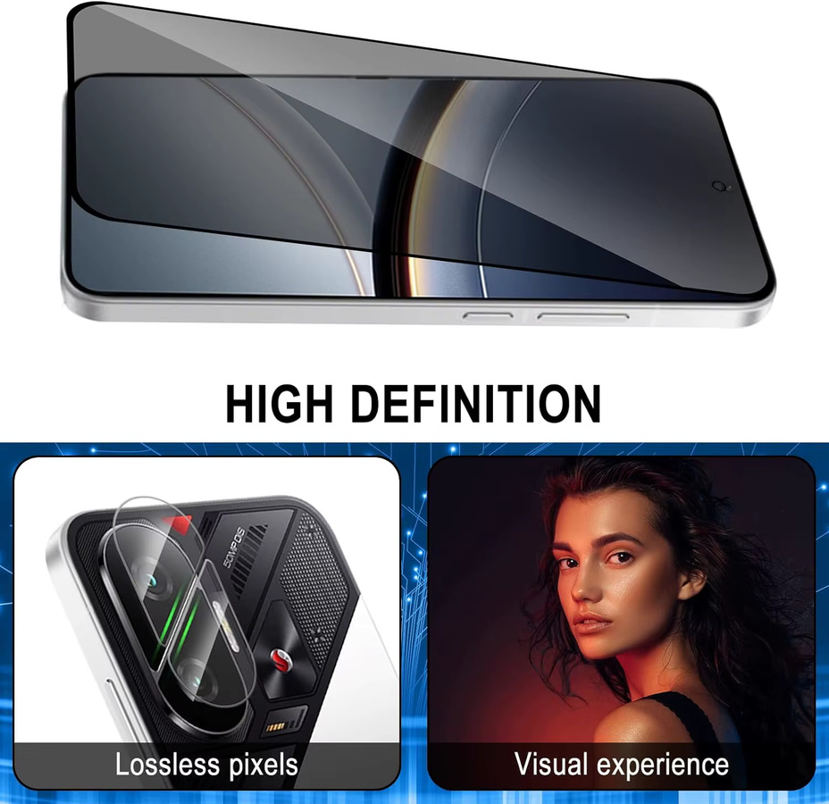 2-in-1 Sichtschutzfolie und Ultra HD Objektivschutzfolie aus gehärtetem Glas für Xiaomi Poco X8 Pro Max F8 F7 Ultra - Bild 4